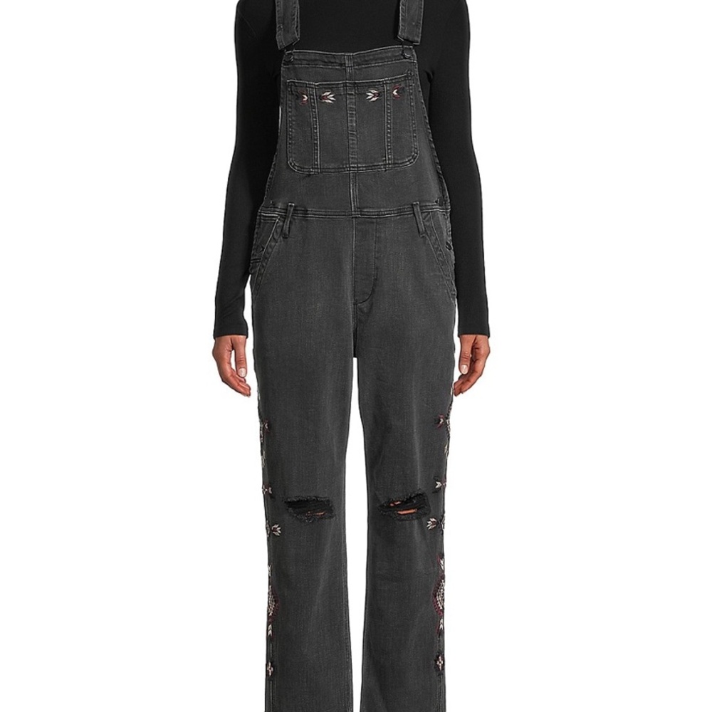 DRIFTWOOD Boyfriend Embroidered Overalls